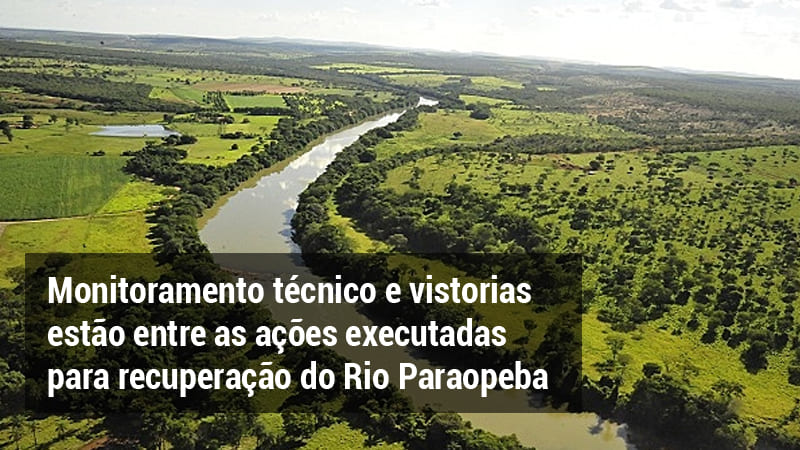 MONITORAMENTO TÉCNICO E VISTORIAS ESTÃO ENTRE AS AÇÕES EXECUTADAS PARA RECUPERAÇÃO DO RIO PARAOPEBA